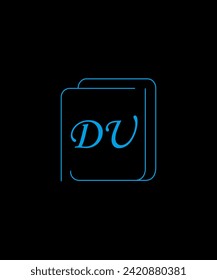 DU Latter Logo Design With Black Background