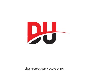 DU Letter Initial Logo Design Template