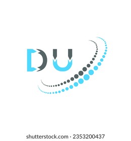 DU letter logo creative design. DU unique design.
