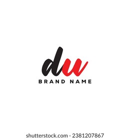 DU letter logo creative design with vector graphic DU simple and modern logo