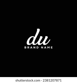 DU letter logo creative design with vector graphic DU simple and modern logo