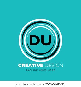 DU letter logo creative design. DU unique design. Vector illustration