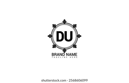 DU letter logo creative design. DU unique design. DU creative initials letter logo concept. DU letter logo design 