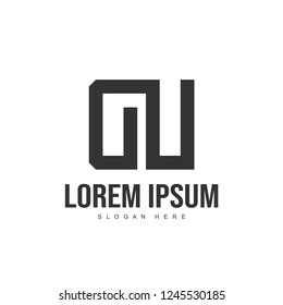 DU Letter logo design. Initial letter logo template design