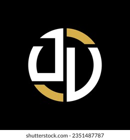 DU letter logo design on black background. DU creative initials letter logo concept.  
