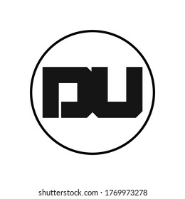 DU Letter Logo Design With Simple style