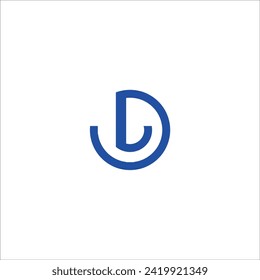 DU letter logo design template.