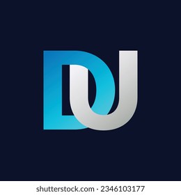 DU Letter logo design vector template.