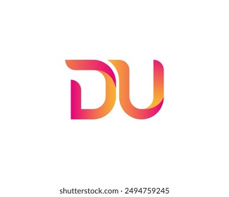 du letter logo. du logo design vector illustration