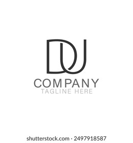 DU letter logo minimal design Free vector