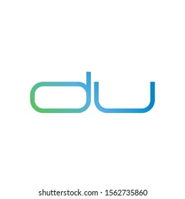 DU letter logo template vector icon design