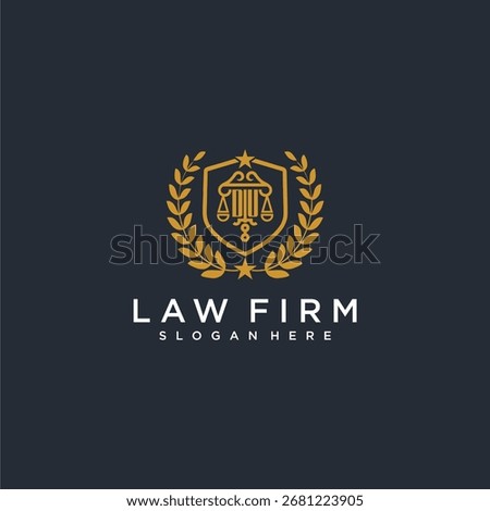 DU letter monogram logo for lawfirm with pillar and leaf image design