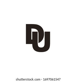 diseño del logotipo vectorial de letra du
