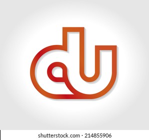 du line monogram typography