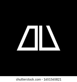 DU logo abstract monogram isolated on black background