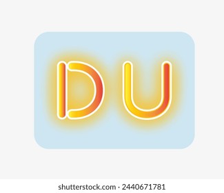 DU logo. DU creative initial latter logo.DU abstract.DU Monogram logo design.Creative and unique alphabet latter logo.