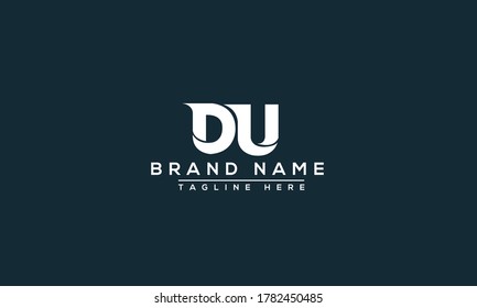 DU Logo Design Template Vector Graphic Branding Element.