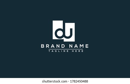 DU Logo Design Template Vector Graphic Branding Element.