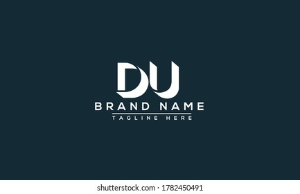 DU Logo Design Template Vector Graphic Branding Element.