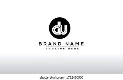 DU Logo Design Template Vector Graphic Branding Element.