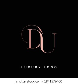 DU Logo Design Template Vector Graphic Branding Element.