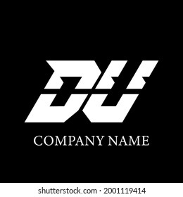 DU logo design template vector letter.