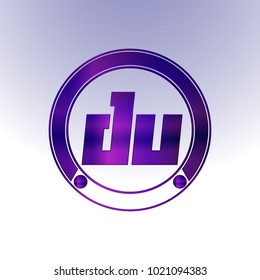 DU Logo, Metal Logo, purple Logo, Monogram