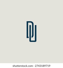 DU Monogram Logo Design With Modern Typography For Brand Identity And Corporate Use