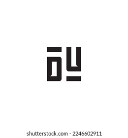 DU square concept retro logo in high quality professional design that will print well across any print media