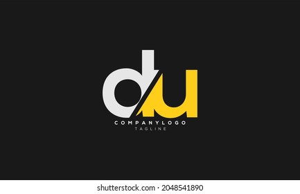 DU, UD, Abstract initial monogram letter alphabet logo design