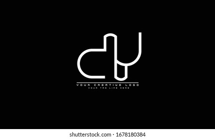 du ud dy abstract vector logo monogram template