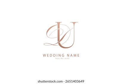 DU, UD Primeiras Letras Casamento Logo Monograma