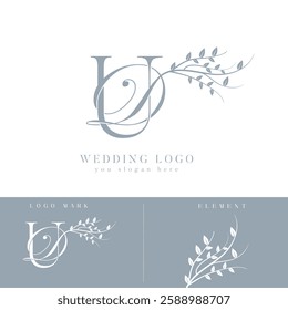 DU, UD Initial Wedding Logo Monogram