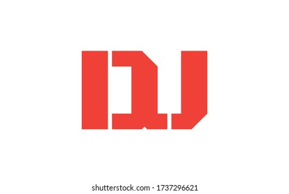 DU or UD Letter Initial Logo Design, Vector Template