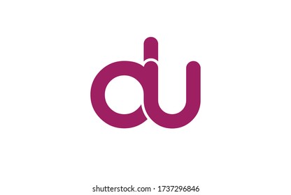 du or ud Letter Initial Logo Design, Vector Template