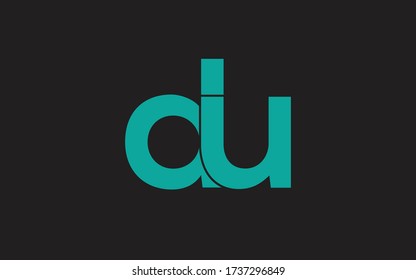 du or ud Letter Initial Logo Design, Vector Template