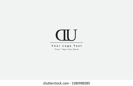 DU or UD letter logo. Unique attractive creative modern initial DU UD D U initial based letter icon logo