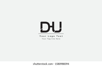 DU or UD letter logo. Unique attractive creative modern initial DU UD D U initial based letter icon logo