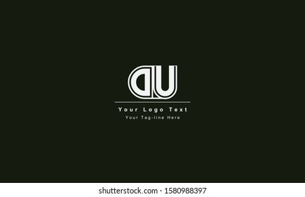 DU or UD letter logo. Unique attractive creative modern initial DU UD D U initial based letter icon logo