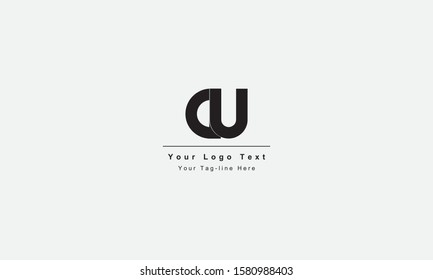 DU or UD letter logo. Unique attractive creative modern initial DU UD D U initial based letter icon logo