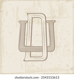 DU, UD , logotipo DU, Letra DU, Monograma DU, vetor, logotipo, Iniciais de Monograma de Casamento, Logotipo de Casamento, Monograma de Casamento, Design de Logotipo, Monograma Vintage