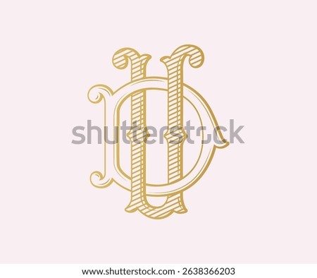 DU, UD, logo DU, Letter DU,  Monogram DU, Wedding Monogram, Wedding Logo, Logo Design , Monogram Vintage