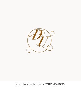 DU uniquely wedding logo symbol of your marriage and you can use it on your wedding stationary