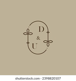 DU wedding initial logo in high quality professional design that will print well across any print media