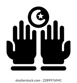 Dua Glyph Style Symbol Vektordesign