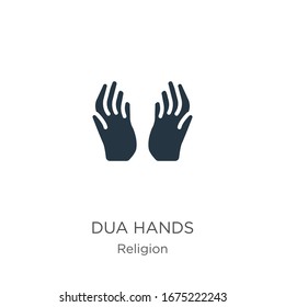 Dua hands icon vector. Trendy flat dua hands icon from religion collection isolated on white background. Vector illustration can be used for web and mobile graphic design, logo, eps10