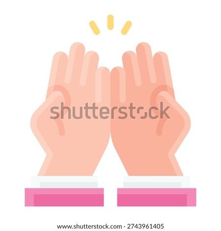 Dua Hands Praying Gesture Icon
