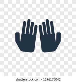 Dua Hands vector icon isolated on transparent background, Dua Hands transparency logo concept