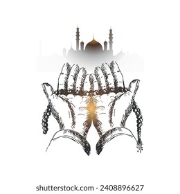 dua-hand-Vektorgrafik für islamische Hintergründe
