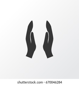 Dua Icon Symbol. Premium Quality Isolated Worship Element In Trendy Style.